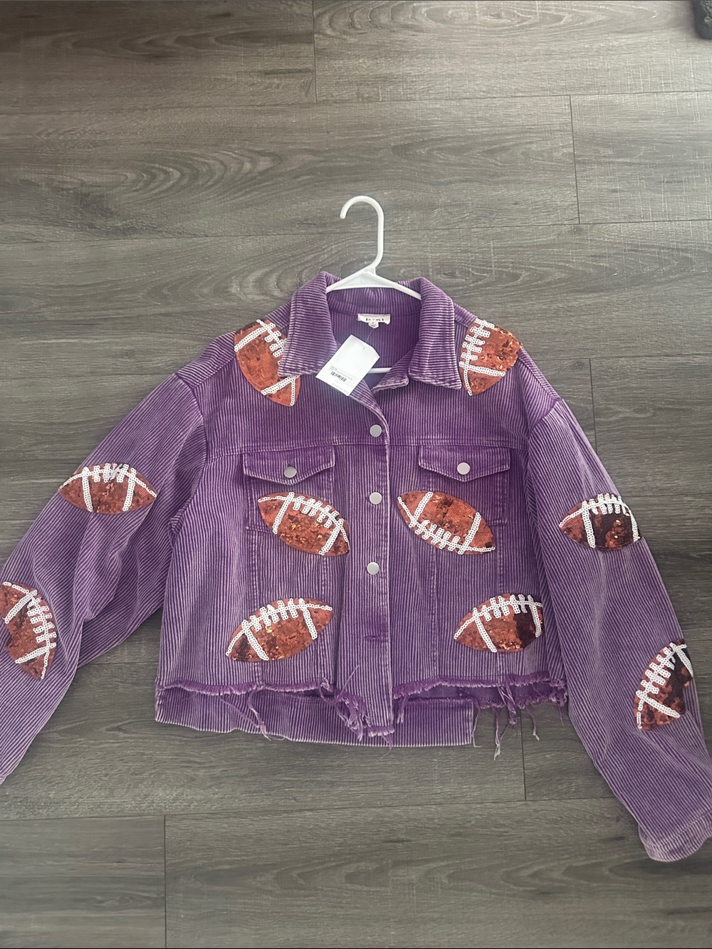 Purple Gameday Corduroy Football jacket